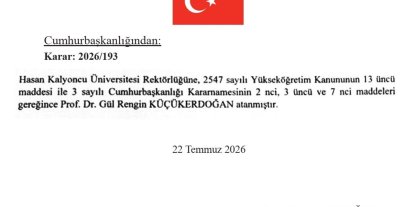 Hasan Kalyoncu Üniversitesi Rektörlüğüne Prof. Dr. Gül Rengin Küçükerdoğan atandı