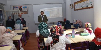 Kaymakam Güldoğan,Yaz Kur’an Kursu öğrencileriyle buluştu