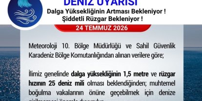 Samsun Valiliği’nden ’denize girmeyin’ uyarısı