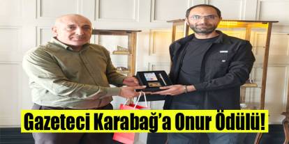 Gazeteci Volkan Karabağ'a "Sürekli Basın Kartı" Onuru