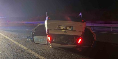 Takla atan otomobilin sürücüsünün alkollü olduğu hastanede ortaya çıktı