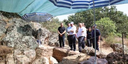 Vali Toraman, İnkaya Mağarası kazı alanında incelemelerde bulundu
