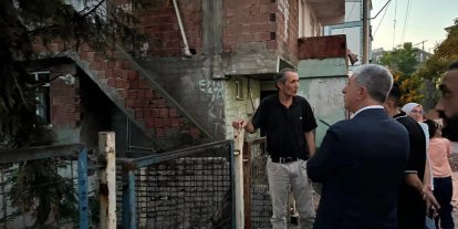 Başkan Ömeroğlu yangın mağduru aileyi yalnız bırakmadı