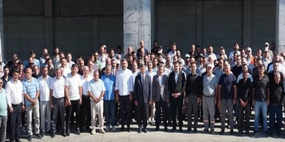Aksun, Fen İşleri çalışanlarıyla bir araya geldi