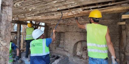 Tarihi Şerbetçioğlu Konağı’nda restorasyon çalışmaları başladı
