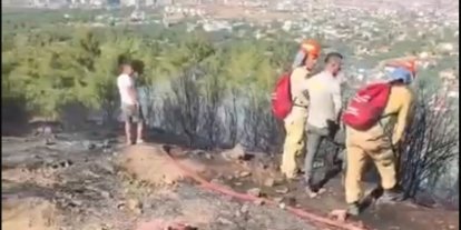 Başkarçı Dağı’nda çıkan orman yangını kısa sürede kontrol altına alındı