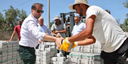 Tire’ye 20 bin metrekare kilit parke taşı desteği