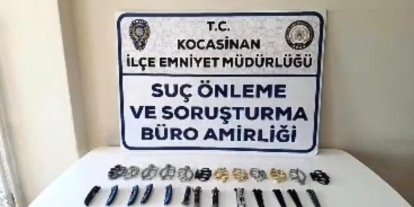Kayseri’de yasaklı bıçak operasyonu: Çok sayıda sustalı ve muşta ele geçirildi