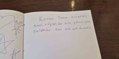 Şehitlik anı defterindeki duygusal yazılar