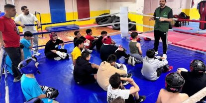 Bayburt’ta boks sporcularına bağımlılıkla mücadele eğitimi verildi