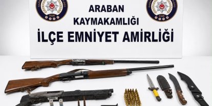 Gaziantep’te 3 adet ruhsatsız tüfek ele geçirildi: 1 gözaltı