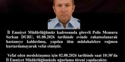 Evde rahatsızlanan polis, hastanede hayatını kaybetti