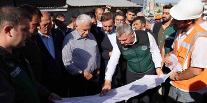 Yıldırım Otlukbeli’ndeki Taşkın Koruma Projesini inceledi