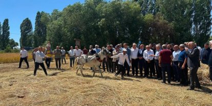 Bayburt’ta Harman Şenliği’nde geleneksel hasat canlandırıldı