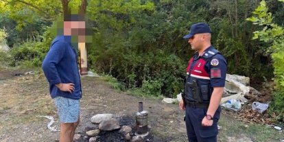 Ormanlık alanda mangal yakan şahsa 3 bin 705 lira ceza