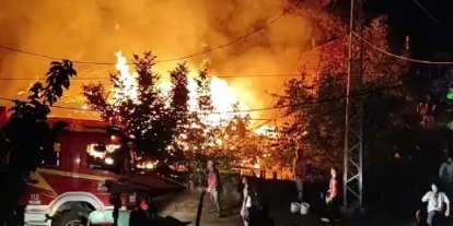 Baba oğlun evi yangında kül oldu