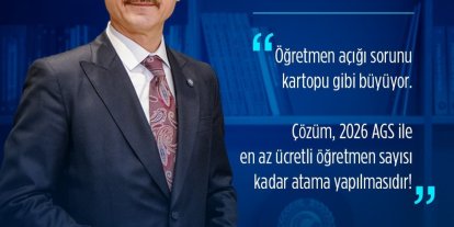 Türk Eğitim-Sen Genel Başkanı Geylan: "Öğretmen açığı sorunu her geçen gün büyümeye devam etmektedir"