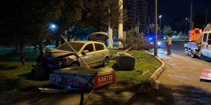 Otomobil parka daldı, ortalık savaş alanına döndü