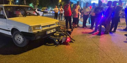 Şanlıurfa’da otomobil ile çarpışan motosikletin sürücüsü yaralandı