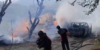 Komşusunu öldürüp evini ve aracını ateşe verdi