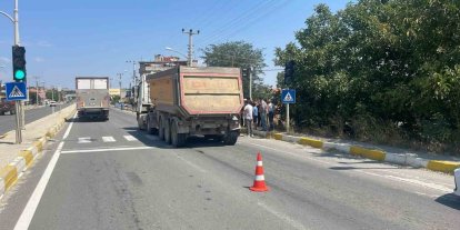 Keşan’da tırın çarptığı yaya yaralandı