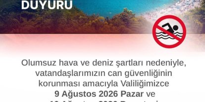 Zonguldak’ta 2 gün boyunca denize girmek yasaklandı