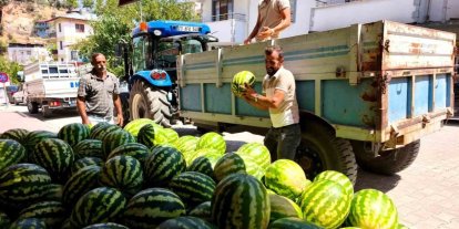 Doğallığıyla damaklarda iz bırakan Hıdıroz Karpuzu tezgahlarda yerini aldı