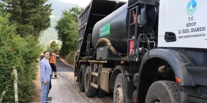 Sinop’ta sathi kaplama çalışmaları