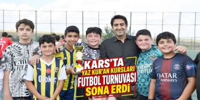Futbol turnuvası, ödül töreniyle sona erdi.
