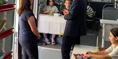 Aydıntepe’de Gezici Kütüphane çocuklarla buluştu