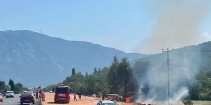 Menteşe’de otluk alanda çıkan yangın söndürüldü