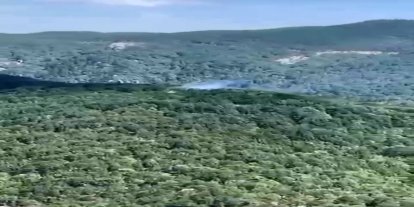 Kazdağları’nda yıldırım kaynaklı orman yangınına havadan ve karadan müdahale ediliyor