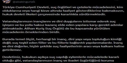 Bakan Gürlek: "İnanç ve dini değerler, hiçbir şekilde suç faaliyetlerinin aracı veya kalkanı haline getirilemez"