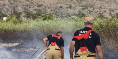 Samandağ’da bahçe yangını büyümeden söndürüldü