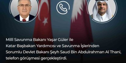 Bakan Güler, Katarlı mevkidaşı Al Thani ile görüştü