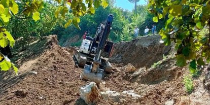 Gümüşova’da heyelan bölgesine müdahale başladı
