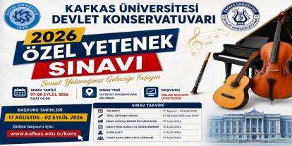 Kars’ta sanat eğitimi almak isteyen adaylar için başvuru süreci başladı.