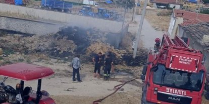 Eskişehir’de saman balyaları yandı