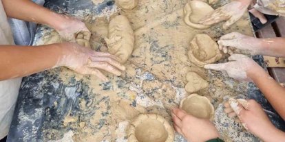 Çocuklar seramik çamuruyla hayal güçlerini sanata yansıttı