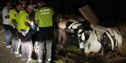Takla atan otomobil hurdaya döndü: 2 yaralı