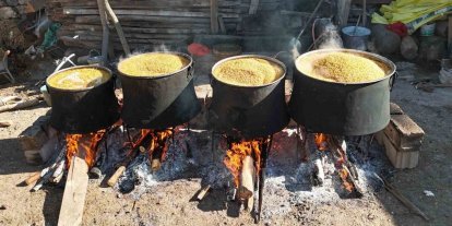 Anadolu sofralarının vazgeçilmezi bulgur için kazanlar kaynamaya başladı