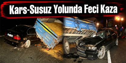 Kars-Susuz Yolunda Feci Kaza: 3 Ağır Yaralı