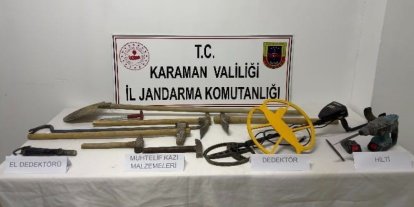 Karaman’da tarihi eser ve uyuşturucu ele geçirildi: Aranan 7 kişi tutuklandı
