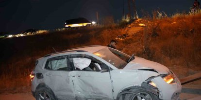 Nevşehir’de lastiği patlayan otomobil takla attı: 2 yaralı