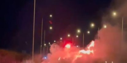 Kuzey Marmara Otoyolu’nda seyir halindeki otomobil alev alev yandı