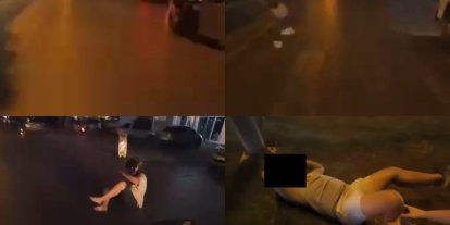 Mersin’de motosikletin yayaya çarptığı kaza kask kamerasında