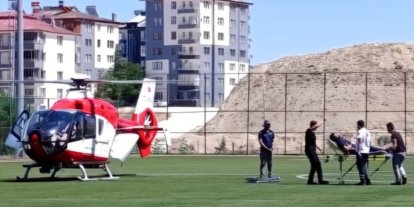 Darende’de kalp krizi geçiren hasta için hava ambulansı havalandı