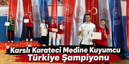 Karslı Karateci Medine Kuyumcu Türkiye Şampiyonu