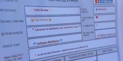 "Şikayet var" diyen zabıtaya el yapımı "vergi levhası"