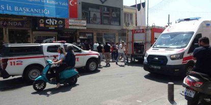 Kilis’te tatlıcı dükkanında yangın paniği